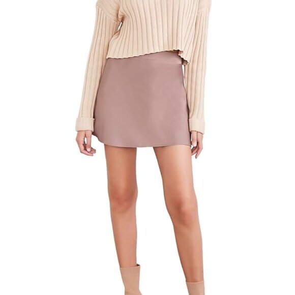 Forever 21 Dark Taupe A-line Skirt Sz XS - Picture 1 of 4